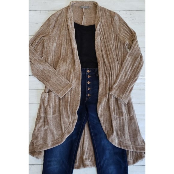 Anthropologie Sweaters - Anthropologie 209 Wst Tan Long Cardigan